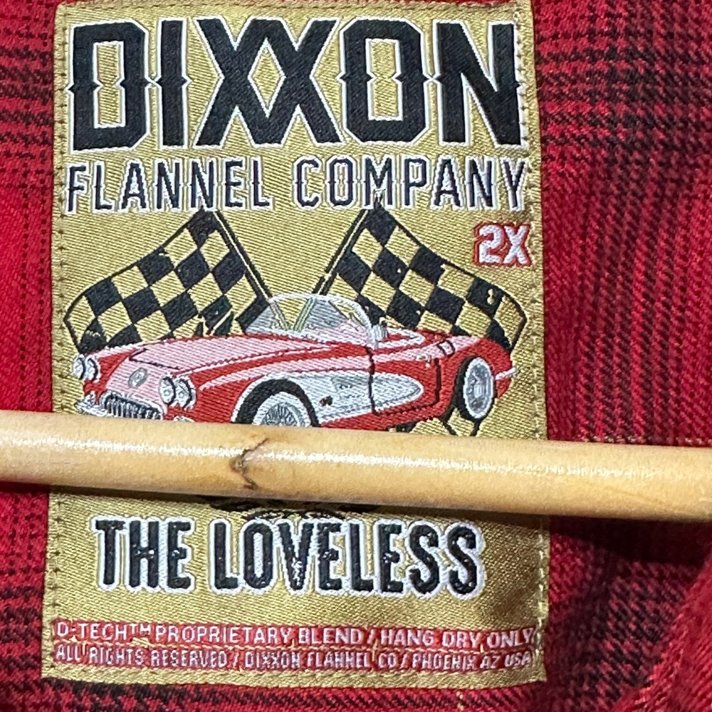 Dixxon Flannel Co The Loveless Womens 2X Red Plaid Cropped Button Up Shirt 90s - Picture 11 of 12